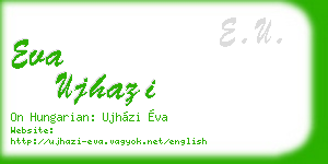 eva ujhazi business card