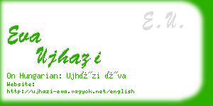 eva ujhazi business card